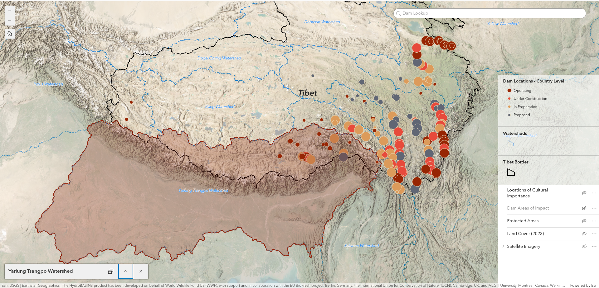 Tibet China Staudammprojekte