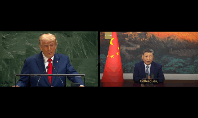Donald Trump und Xi Jinping halten Reden während der 80. Generalversammlung der Vereinten Nationen